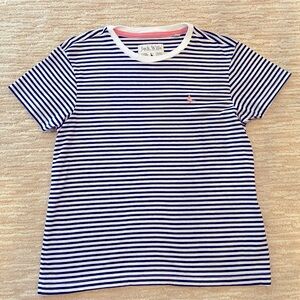 Jack Wills Navy & White Striped Tee in US Size 6 or UK 10 New without tag